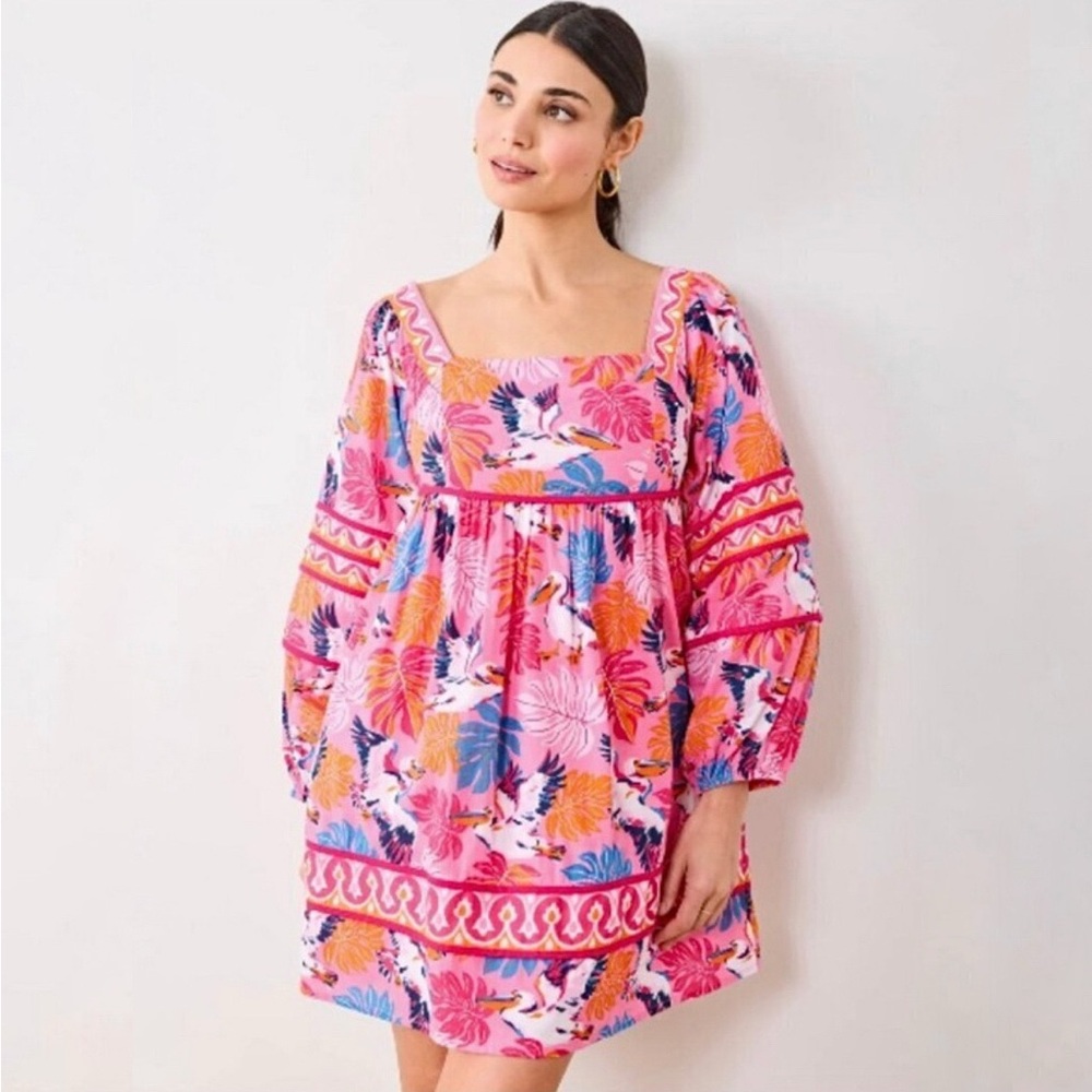 Printfresh Maria Dress in Pelican Palms Print - Picture 11 of 11